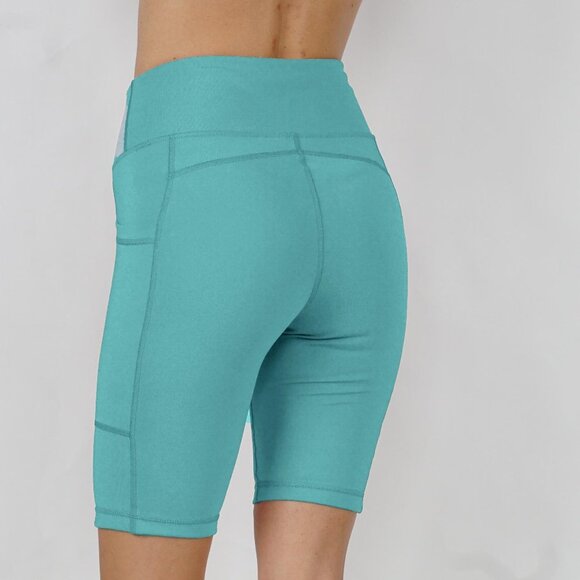 Yoga Pants Bermudas Leggings Both Sides Pockets - Picture 2 of 2